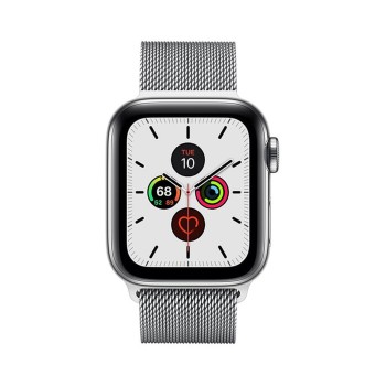 Apple Watch Series 5 Stainless Steel Case With Milanese Loop Silver